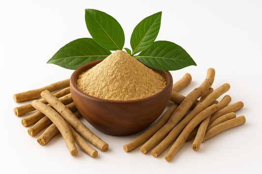Organic Ashwagandha powder and tablets for stress relief, immunity boost, and energy support